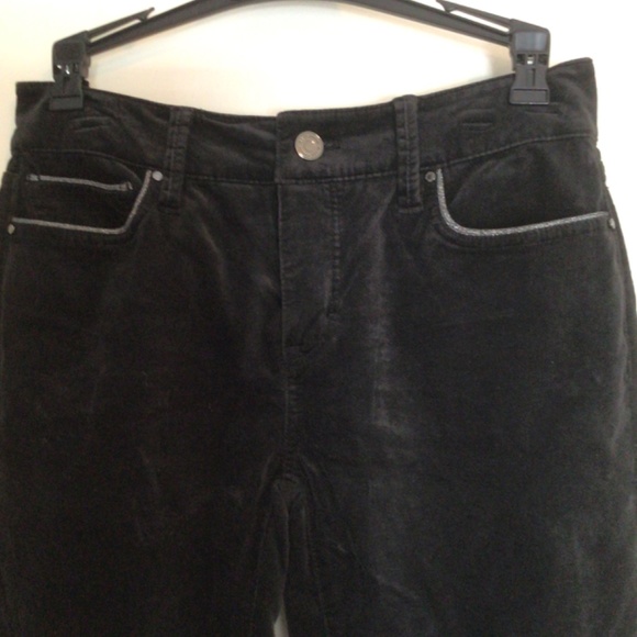 WHBM Velvet Mid Rise Skinny Jeans in Black Smoke sz 2 - Picture 5 of 8